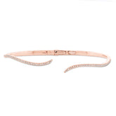 0.16ct 14k Rose Gold Diamond Pave Bangle